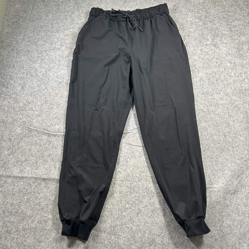 Lululemon Keep Moving Pants Jogger Size 10 Black High Rise Stretch Relaxed